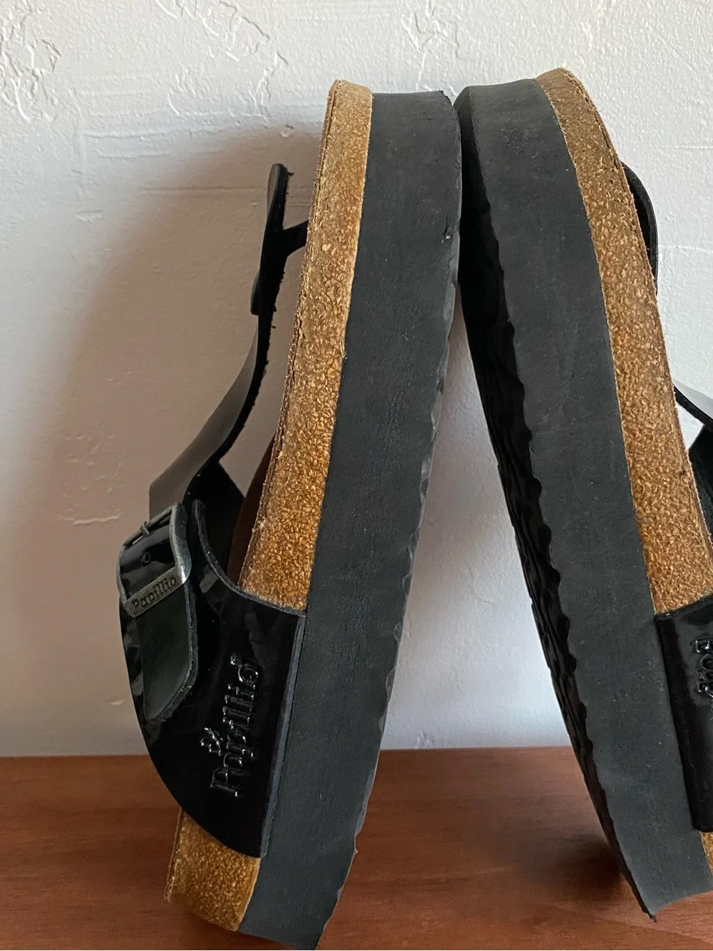 Lot 2 Pre-owned Papillio Gizeh Platform Sandal in Black and White 38/7 Women’s